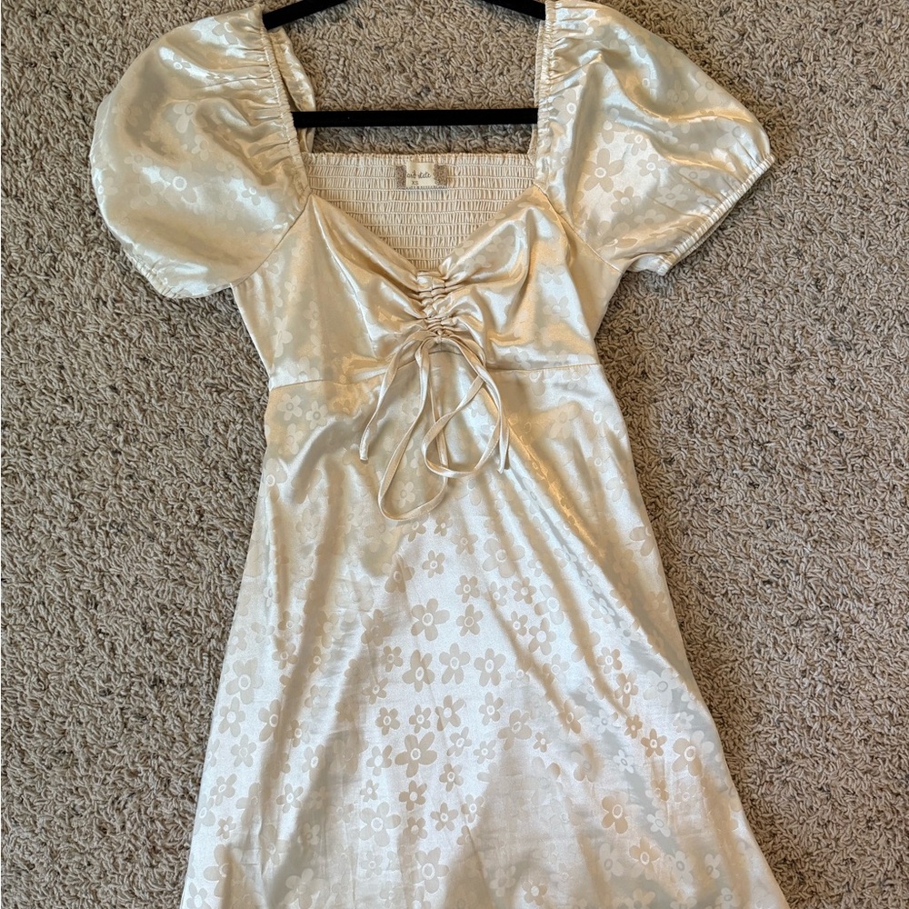 Altar'd State Cream Floral Mini Dress